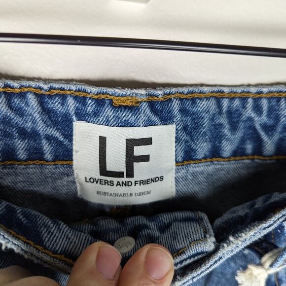 Lovers + Friends Ryan High Rise Rigid Loose Straight Jeans NWT - Picture 6 of 14